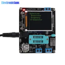 GM328A Tester próbnik elektroniczny miernik przebiegu napięcia diody PWM Generator sygnału prostokątnego Monitor wersja rosyjska lutowana