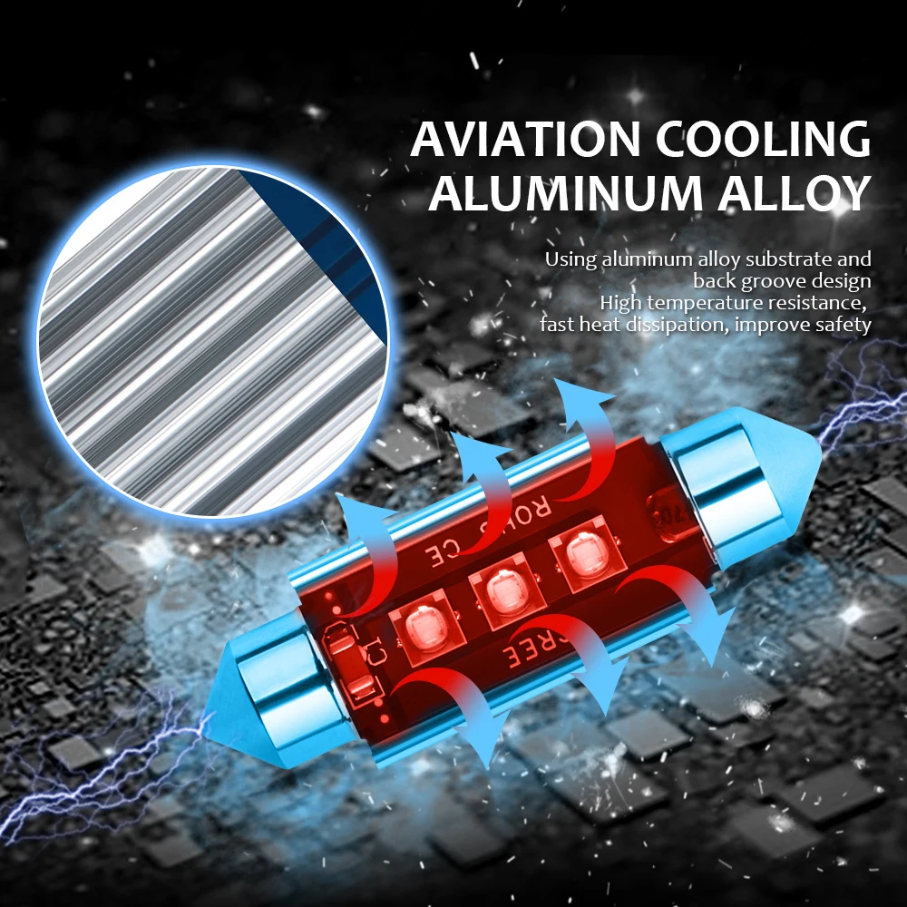 Canbus ���� �����Ʈ Ĩ �ڵ��� LED ���� �� ����, �ڵ��� ��ȣ�� ����, 12V ȭ��Ʈ, C5W, C10W, �佺��, 31mm, 36mm, 39mm, 41mm, 1 ��