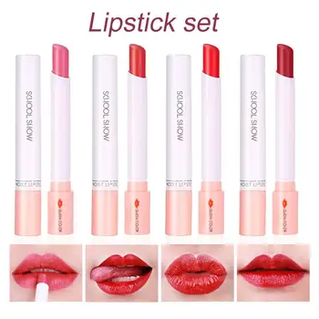 

4Colors Velvet Long Lasting Waterproof Cigarette Lipstick Moisturizing Surface Sexy Nude Lipstick Maquillaje Batom Lips Makeup