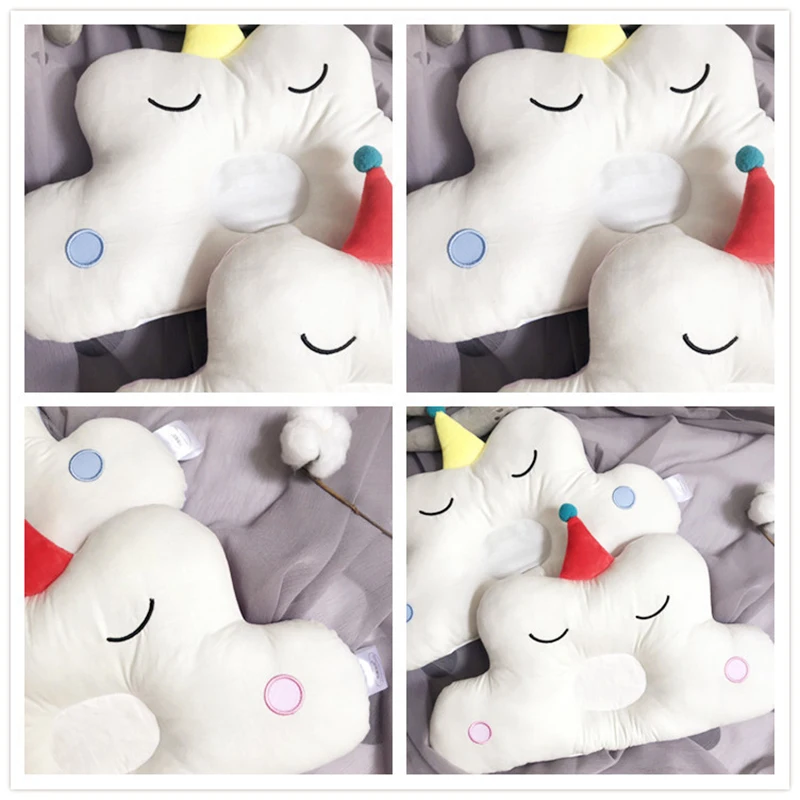 Baby Cloud Ver. Pillow Newborn Baby Flat Head Pillow Breast Feeding Pillow Mummy Nursing Crib Decorate cotton