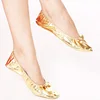 USHINE Feet care pads Flat PU Top Gold Soft Indian woman Belly Dance Shoes Leather Belly Ballet Dance Shoes Children Girls Woman ► Photo 1/6