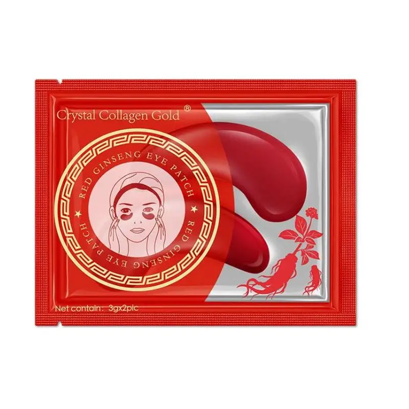 Red ginseng 10 шт., маска для глаз с изображением морских водорослей, женьшеня, удаляет темные круги, отбеливающие патчи для глаз, укрепляющая маска для сна, увлажняющая, укрепляющая маска - Цвет: Red ginseng