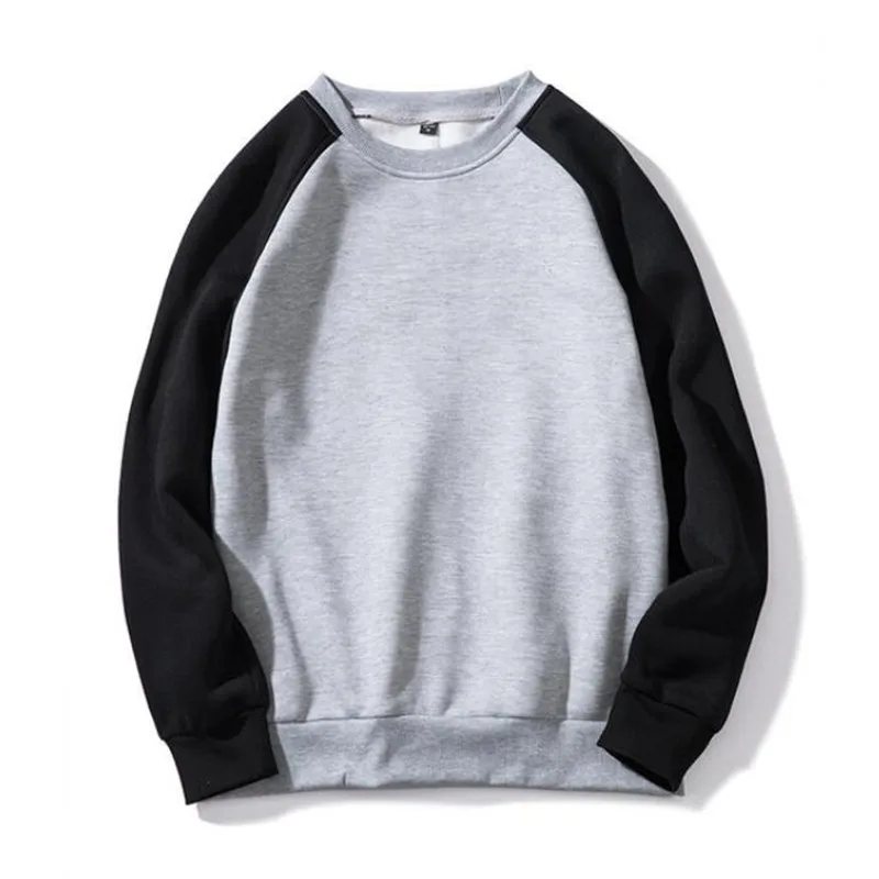 ZSIIBO брендовая мужская Толстовка осень мужской хип хоп Уличная Мужская пуловер толстовки для мужчин однотонные европейские размеры - Цвет: gray