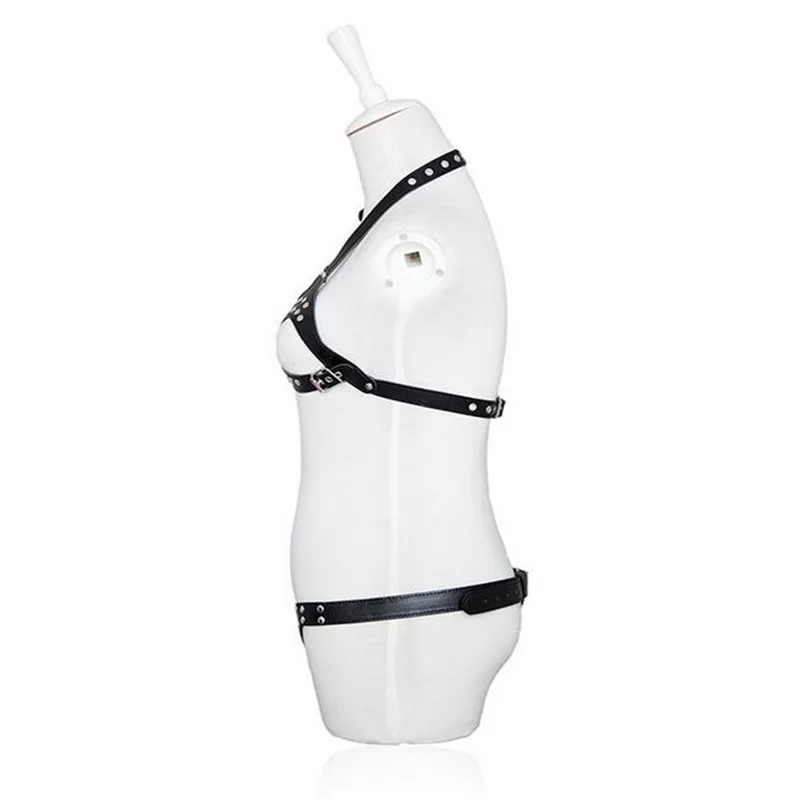 Новый панк заклепки кожа БДСМ фетиш эротический бондаж сексуальный открытый