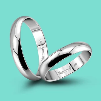 

Fashion Couple Rings 925 Sterling Silver Smooth Design Ring Simple Silver Silver Ring Anniversary Gifts popular Argent jewelry