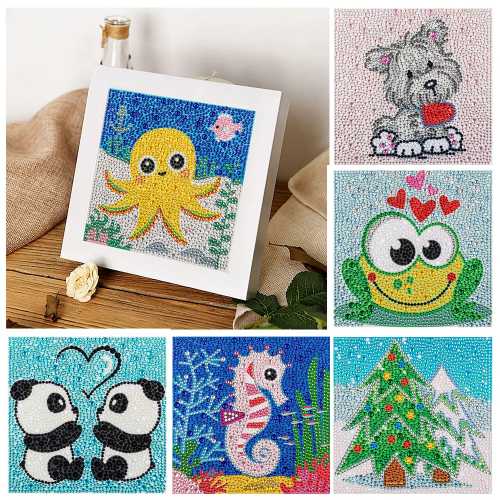 Full Round DIY Diamond Painting Cartoon Animal Picture Embroidery Animals Mosaic Rhinestone Cross Stitch Art Home Decor | Дом и сад