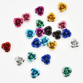 

200pcs/Lot Nail Art Decorations Handmade Acrylic 7*7mm Mix Color 3D Flower Shape Charms Manicure DIY Nail Accessories Jewelry G7