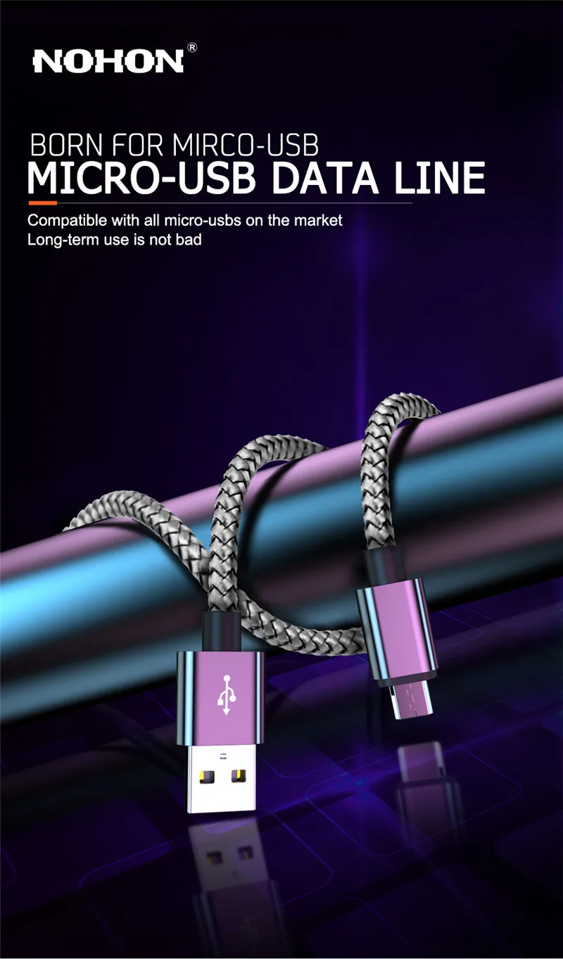 1 м Micro USB быстрая зарядка кабель Microusb для huawei samsung S7 Xiaomi Redmi Note 5 Pro Android мобильный телефон зарядное устройство Шнур данных