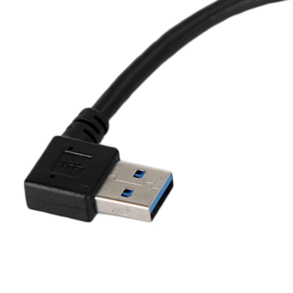 USB 3,0 A Угловой 90 градусов к Micro B кабель для передачи данных внешний жесткий диск HDD высокоскоростной SSD кабель для передачи данных