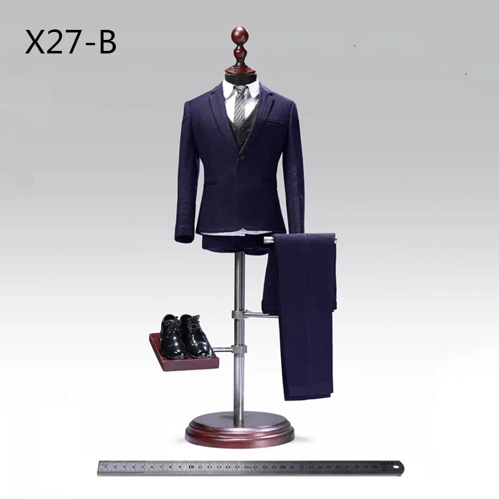 1/6 масштабный джентльменский костюм, набор POPTOYS X28 X27, улучшенный дизайн, мужская одежда в западном стиле, костюм с регулировкой, 12 дюймов, мужская фигура - Цвет: X27-B