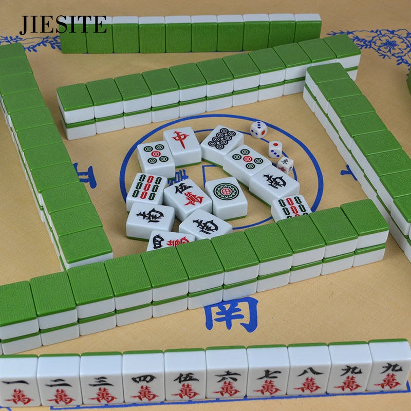 Jiesite viajar mahjong conjunto venda quente de alta qualidade mahjong  jogos em casa mahjong telhas chinês engraçado família mesa tabuleiro jogo