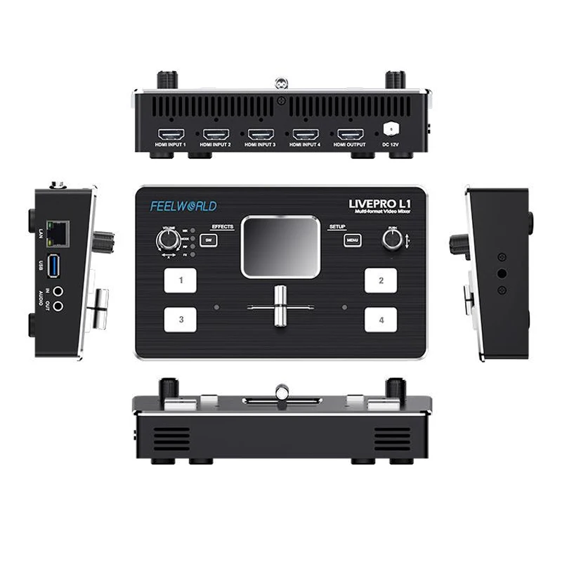 FEELWORLD LIVEPRO L1 Video Switcher Mixer 4 Multi