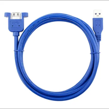 

USB Extension Line USB 3.0 Male to Female Cable DIY Extension Cord Wire Data Cable with Screw Ear for PC Laptop