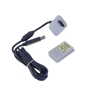 

2 in1 4800mAh Rechargeable NI-MH Battery Pack Kit+ USB Cable Charging Charger Backup For Xbox 360 Console Wireless Controller