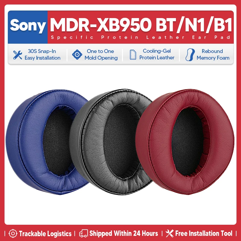 Replacement Ear Pads Protein Leather Cushions Earpads for Sony MDR XB950BT XB950N1 XB950B1 XB950AP XB950/H Wireless Headphones |