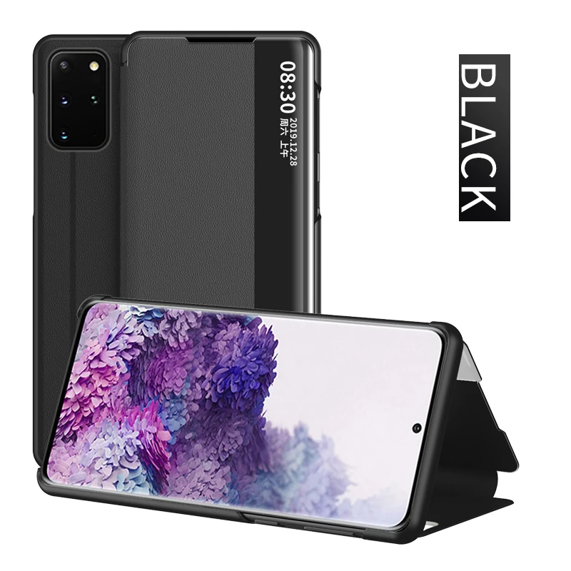 Smart View Flip Case For Samsung Galaxy A50 A51 A71 A70 Note 10 9 8 S20 Ultra FE S10 Lite S9 S8 S7 Edge J4 J6 Plus A6 2018 Cover silicone case for samsung Cases For Samsung