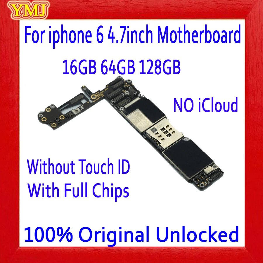 100% оригинальная разблокированная материнская плата для iphone 6 с/без Touch ID