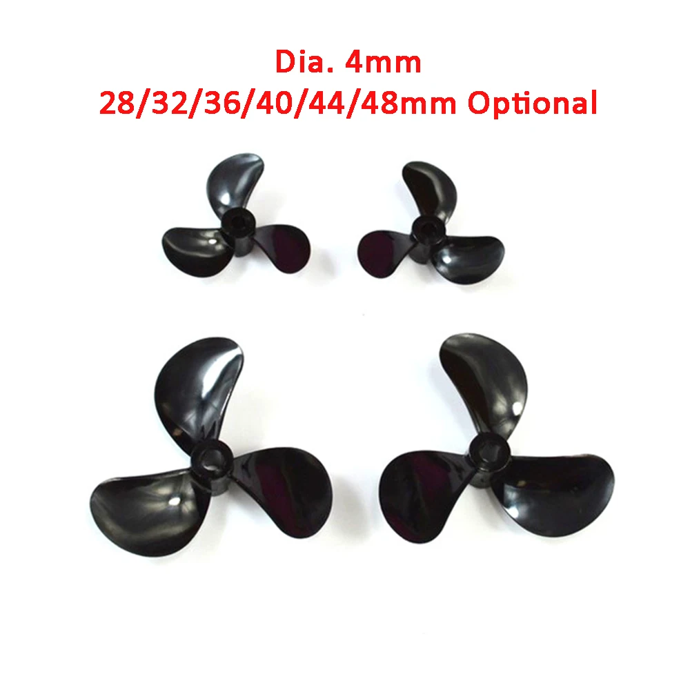 4mm Rc Boat Three Blades Paddle 3 Nylon Propeller Positive & Reverse Screw High Strength D28/32/36/40/44/48mm | Игрушки и хобби
