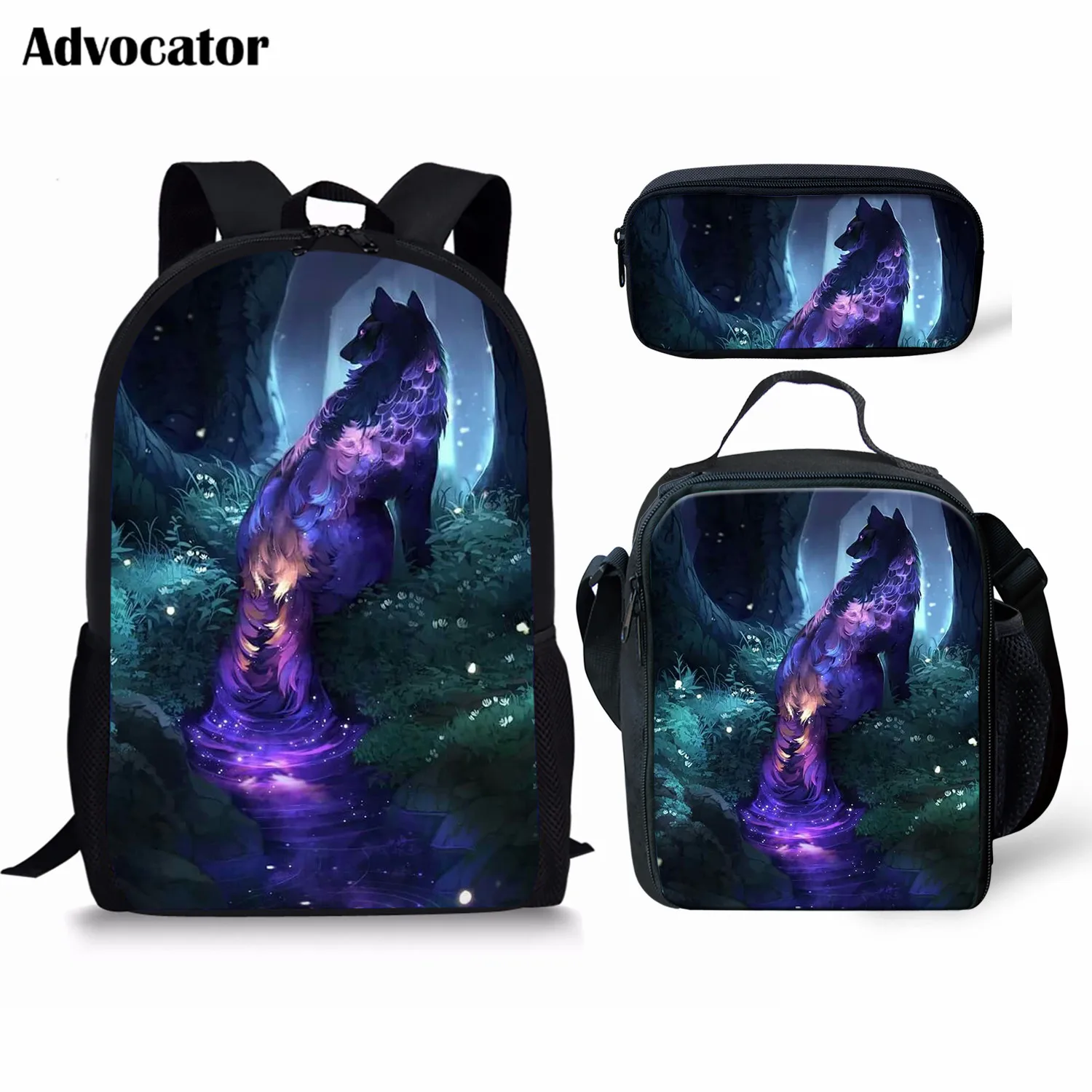 Защитник 3 шт./компл. Космос Звезды Galaxy Printing школьная сумка для мальчиков-подростков; детские школьные рюкзак Mochila школьная сумка для детей героя из мультфильма