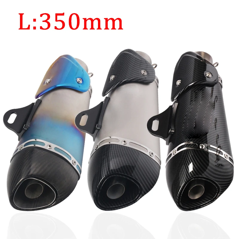 For ER6N S1000RR GSXS750 Z900 Z750 S1000R FZ6 N 51MM Universal Motorcycle Exhaust Pipe Escape Modified Carbon Muffler DB Killer |