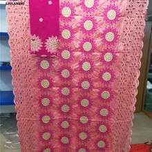 LIULANZHI Базен африканская ткань высокого качества вышивка Базен riche geterzn с камнями хлопок broderie для женщин ML19B105