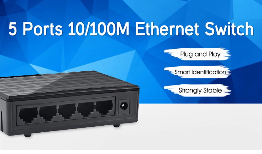 5 Порты и разъёмы мини Ethernet сетевой коммутатор gigabit Desktop 10/100 Мбит/с RJ45 сетевой адаптер с ЕС/штепсельная вилка американского стандарта дуплексный режим обмена Прямая