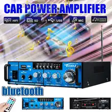 800 Вт 12/220V Hi-Fi 2 Шанель аудио Мощность усилитель дома Театр звук Системы аудио усилитель цифровой FM радио USB SD с дистанционным управлением по bluetooth Управление