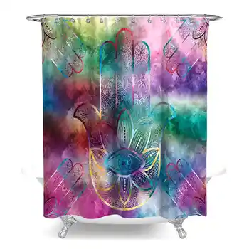 

Bohemia Printed Waterproof Polyester Fabric Curtain Bathroom Shower Curtains Home Decorative Anti-Bacterial Curtain For Bathroom