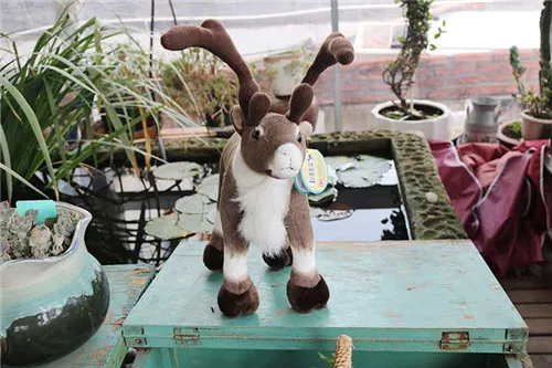 Fancytrader 18'' Simulation Reindeer Plush Toy Soft Stuffed Sika Deer Doll Wapiti Moose Elk Toy Christmas Gift Home Deco 45cm (11)