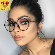 Модные женские очки, круглая оправа, мужские очки, черная оправа, винтажные очки с прозрачными линзами, оптическая оправа для очков