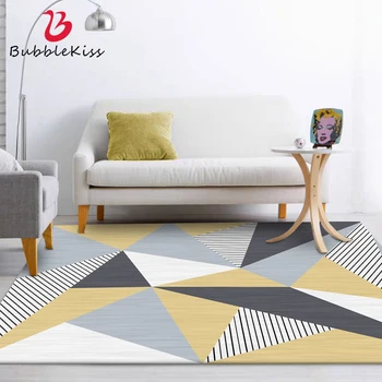 

Bubble Kiss Carpets For Living Room Yellow Rugs Home Geometric Stitching Carpet Door Floor Mat Bedroom Decor Customized Area Rug