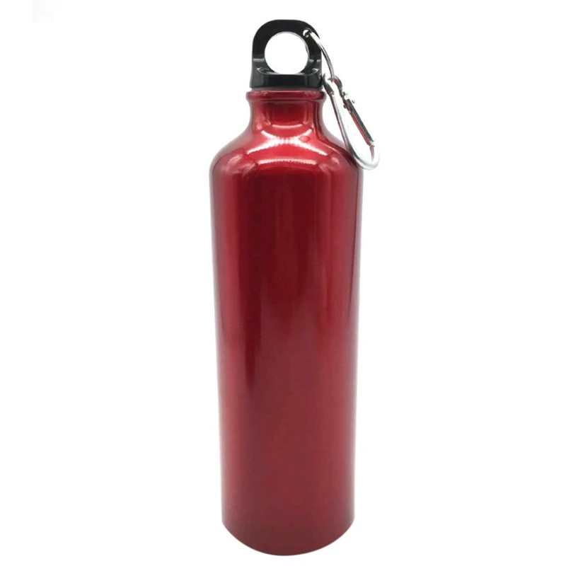 

Outdoor Bicycle Mountaineering Kettle Light Drinking Straight Drop Metal Sports Water Bottle Red Stainless Steel 600Ml