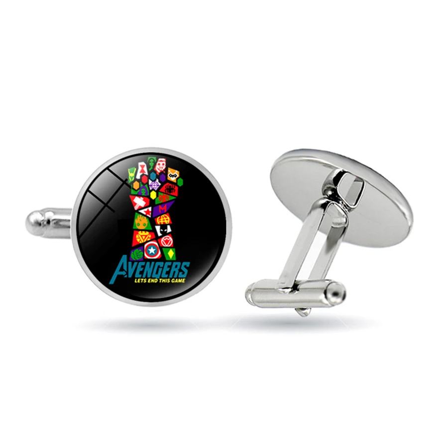 &quotМстители&quot &quotСупермен&quot Тор вспышки Бэтмен Запонки Железный человек зажим