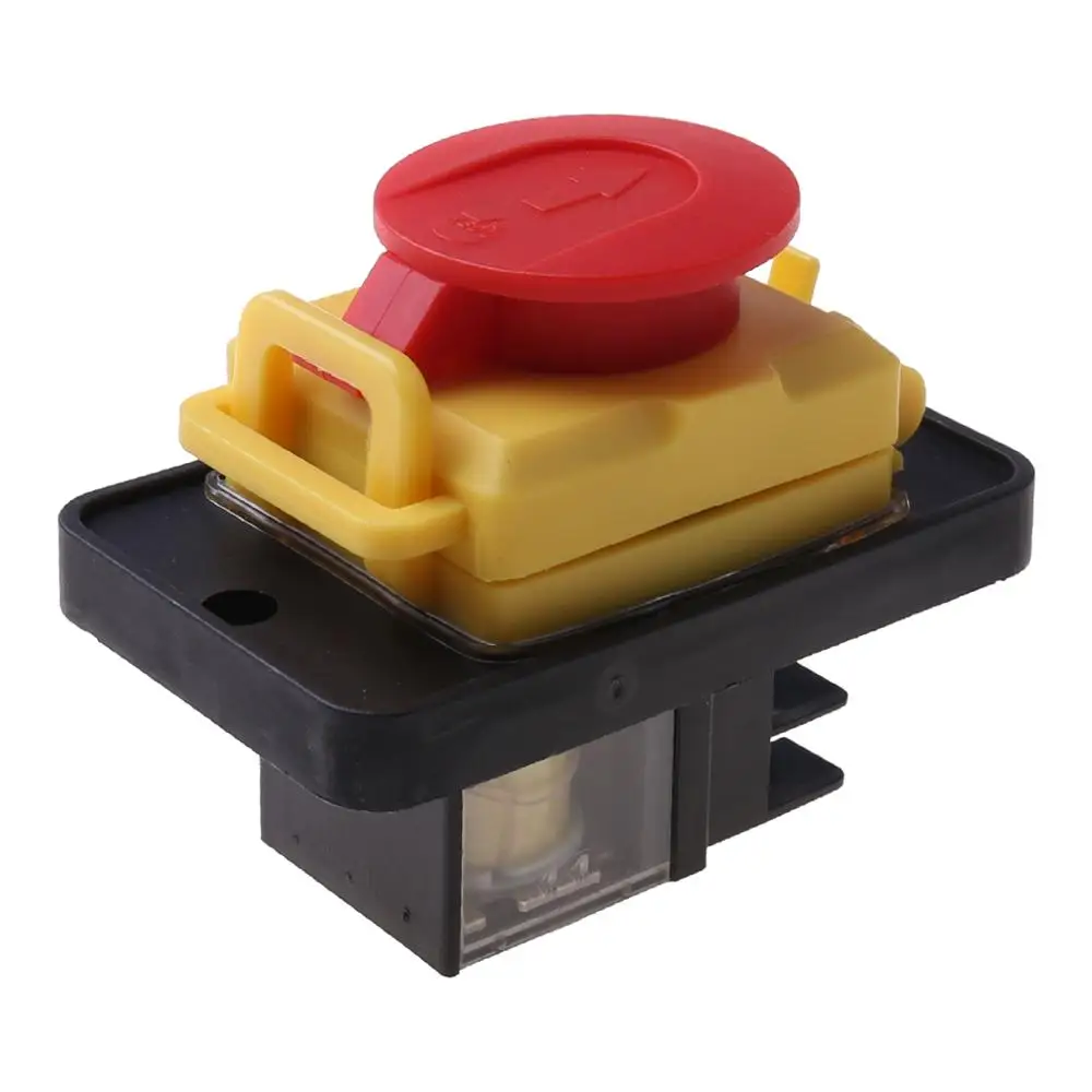 KJD12 250V 16A 4Pin Waterproof Magnetic Start Stop No Volt Release Push Button Switch New 2018 photo