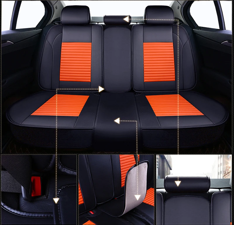  Front+Rear Universal auto Car seat covers For skoda fabia 1 2 3 kodiaq octavia 1 2 a5 a7 rs of 2006