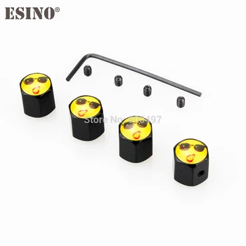 

40 x Car Styling Funny Expression Anti-theft Stainless Wheel Tire Valve Stems Caps Wheel Tire Stem Air Valve Caps