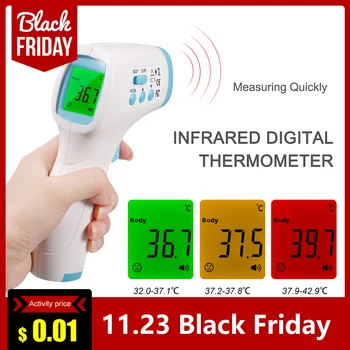

Infrared Thermometer Forehead Thermometer Non Contact Thermometers LCD Display High Precision Handheld Temperature Meter