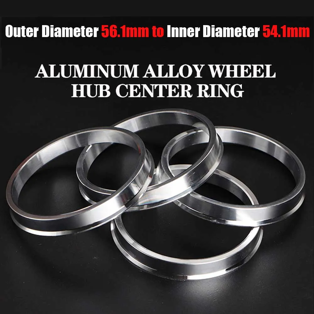 4pcs Alloy Customize Made Wheel Spacer Spigot Hub Centric Rings 66.6mm to 64.1mm