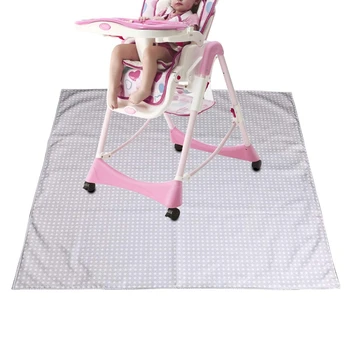 

Baby High Chair Floor Mat Protector Cover Washable Splat Mats (Gray)