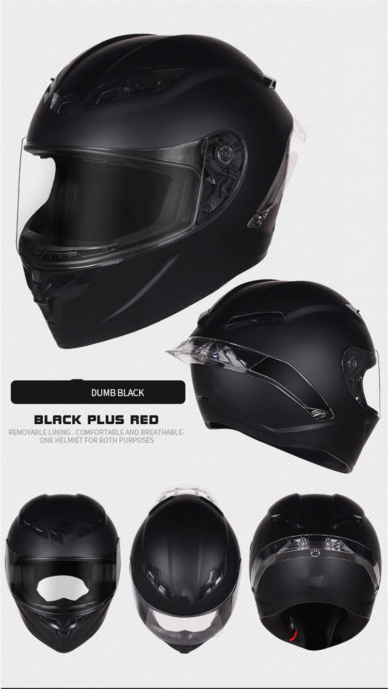 Full Face Motorcycle Helmet Motocross Racing With Rainbow Visor Helmet Casco De Moto Capacete Dot Approved Kask Matte Black motorcycle protective jackets