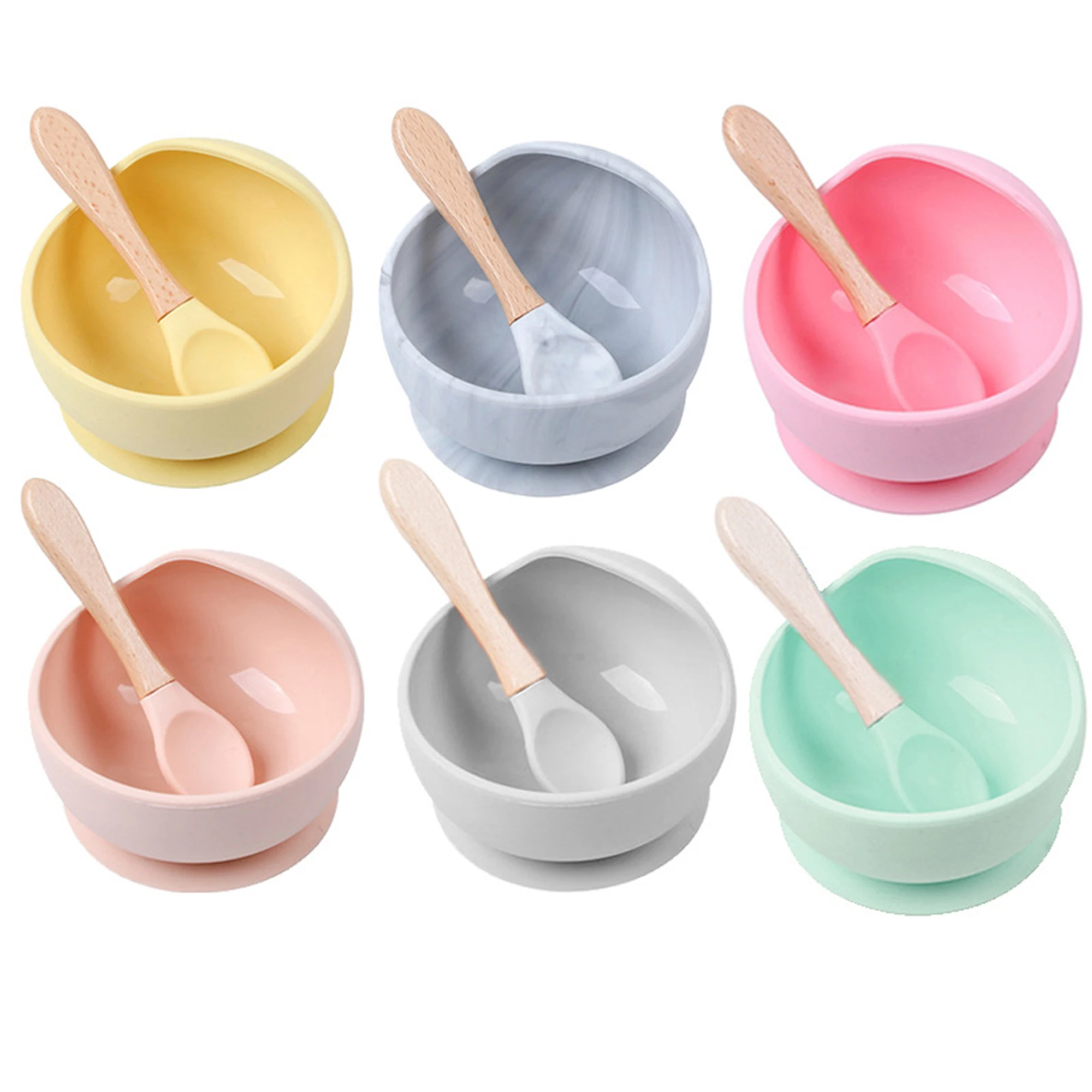 

2020 Baby Suction Plate Silicone Feeding Set BPA Free Tableware Kids Toddler Assist Dishes High Quality Silicone детские вещи