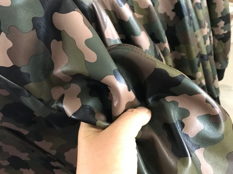 Брендовое роскошное женское короткое пальто, модная камуфляжная куртка-бомбер из натуральной кожи, женская уличная приталенная байкерская куртка с карманами, S-L