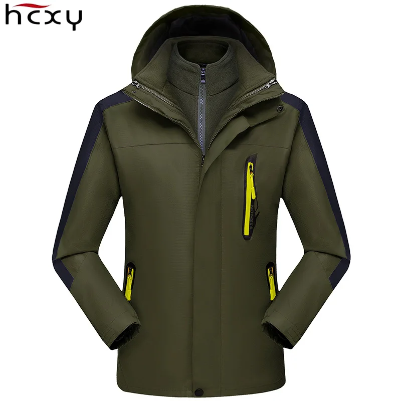 HCXY, мужское техническое пальто со съемным капюшоном, зимняя куртка, мужские теплые пальто, одежда для мужчин, парка, прочная, ветрозащитная, водонепроницаемая