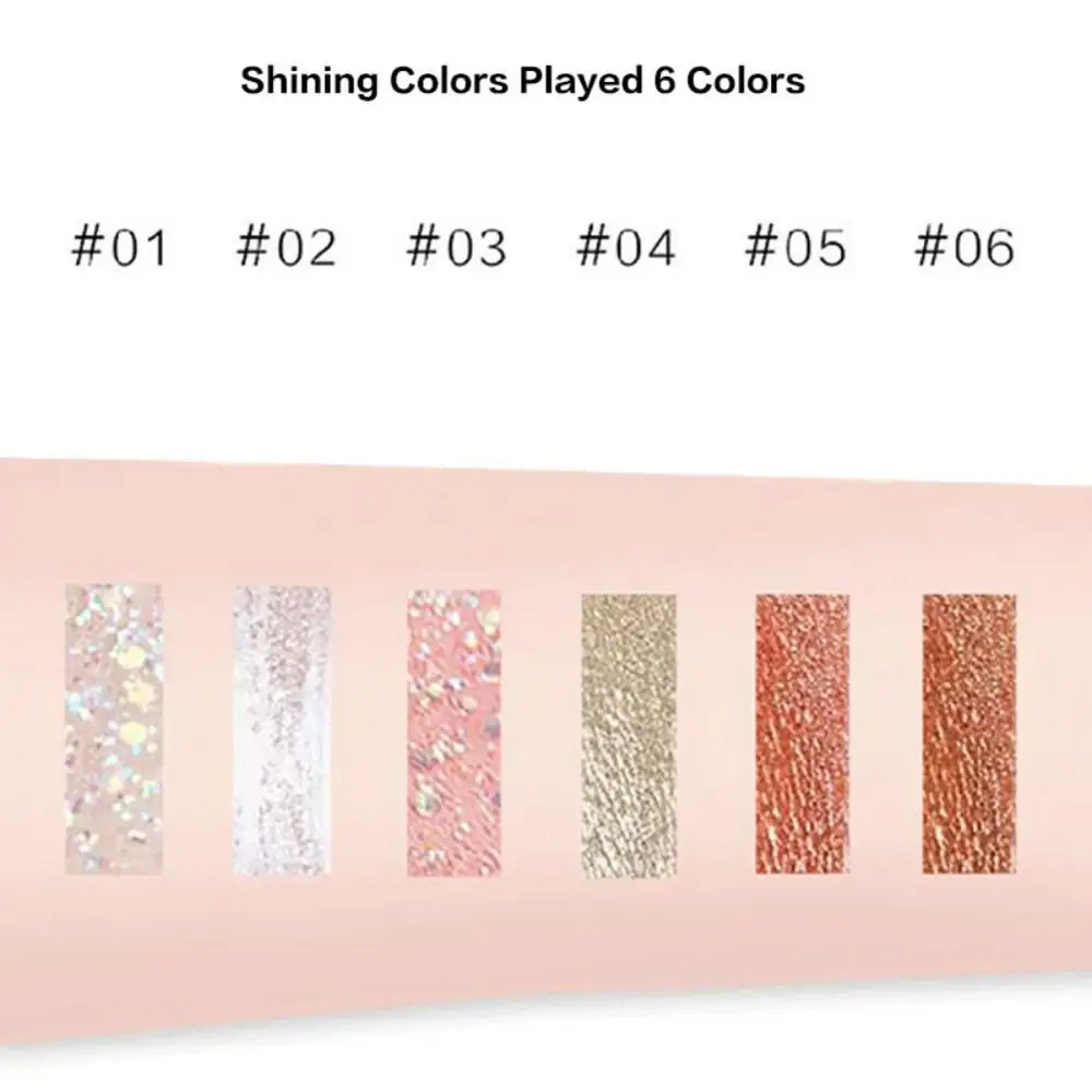 Тени для век Star Diamond Sparkle Bright Liquid 24 часа не выцветают против высыхания мелких частиц блеск против пота макияж