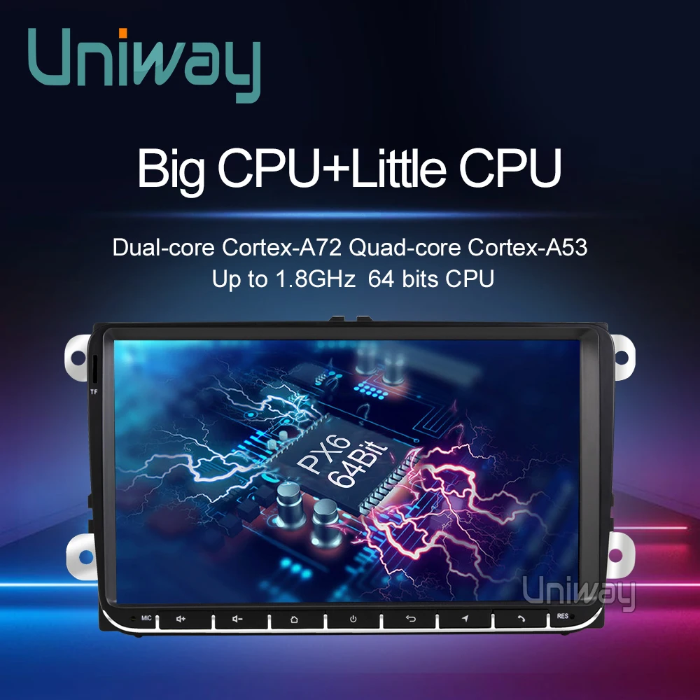 Uniway PX6 DSP android 9,0 автомобильный dvd gps для vw passat b6 b7 golf 5 6 tiguan polo octavia rapid fabia мультимедийный навигационный плеер