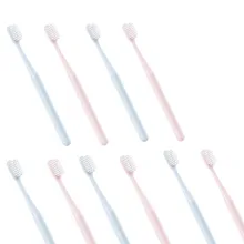Новинка 10 шт Ручная зубная щетка портативная дорожная зубная щетка Экологичная удобная мягкая щетина Отбеливание чистка полости рта уход за зубами