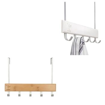 

Promotion! Over Door Hooks Multifunction Hanging Rack Wooden Coat Hanger Door Hook Rack Wall Hanging Rack for Cloth Pants Hat To