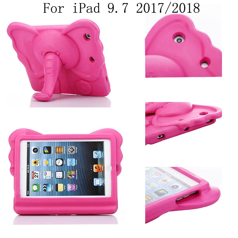 Ipad用の3d象の絵が描かれたケース 素敵なグリップが付いたタブレットケース 耐衝撃性 子供用 特別オファー 9 7 17 18 Tablets E Books Case Aliexpress