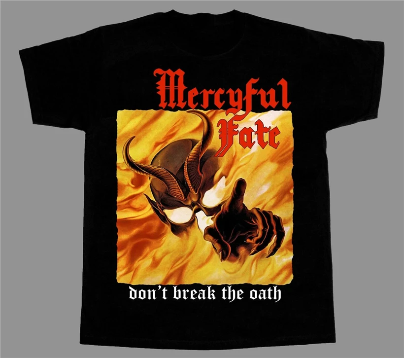 Mercyful Fate Not Break The Oath➄ Новая Черная футболка с коротким рукавом Футболка мужская