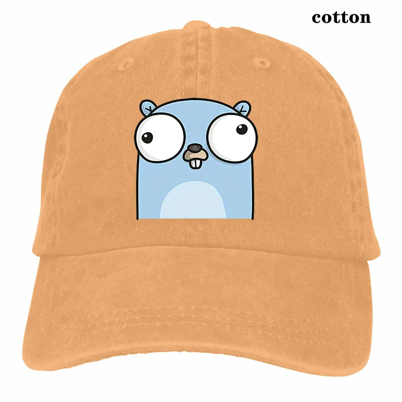 Golang gopher, бейсбольная кепка программиста для мужчин и женщин, Кепка-Дальнобойщик, модная Регулируемая Кепка - Цвет: 3-Natural
